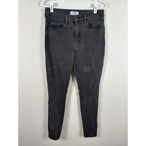 Levis Denizen Womens Jeans Sz 10L 30x32 Black High Rise Skinny Comfort Good